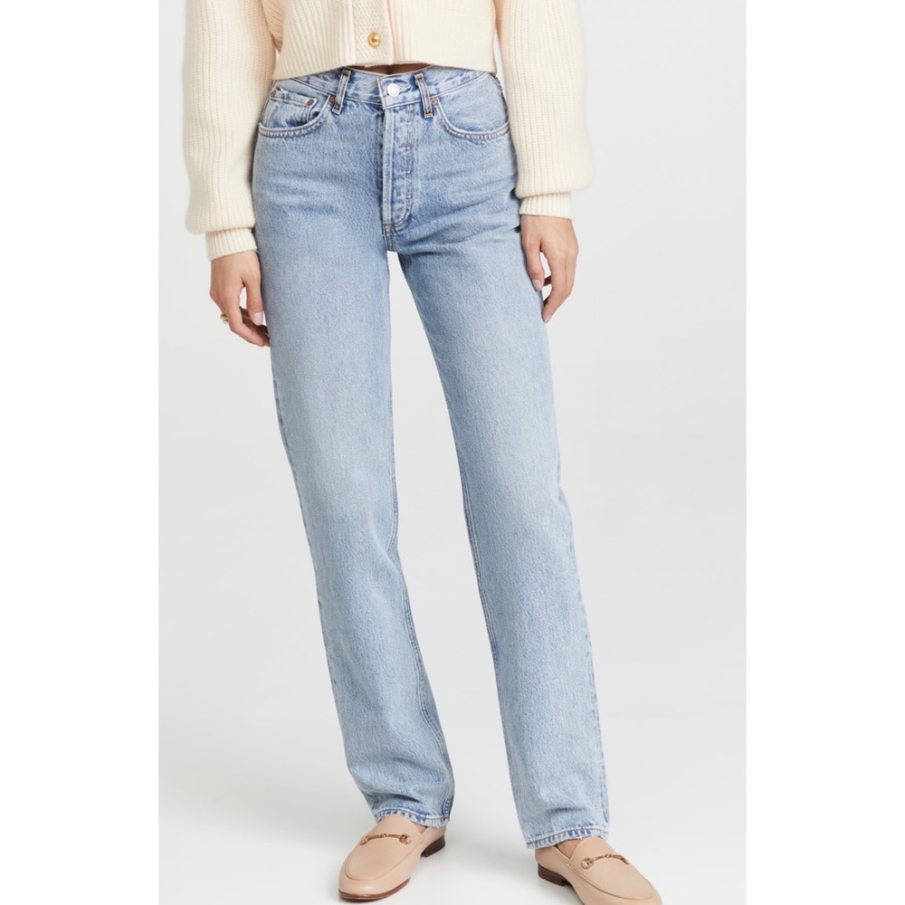 Agolde Lana Vintage Straight Jeans, size 24, color Fiction